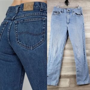 Vintage Lee High-Rise Straight-leg Jeans Women's 31